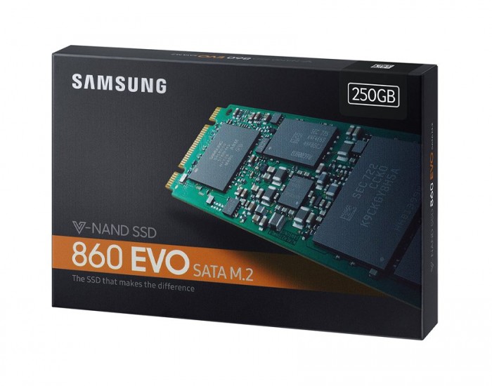 Ổ cứng SSD Samsung 860 EVO 250GB M.2 2280 (Đọc 540MB/s - Ghi 520MB/s)