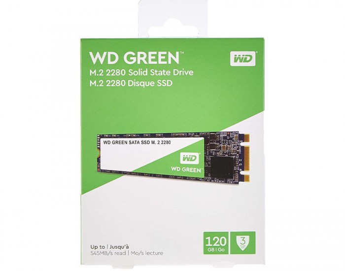 Ổ cứng SSD WD Green 120GB M.2 2280 (Đọc 545MB/s - Ghi 430MB/s) - (WDS120G2G0B)